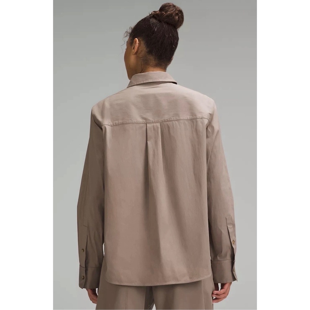 Lululemon Relaxed-Fit Cotton-Blend Poplin Button-Down Shirt XL - Picture 3 of 8